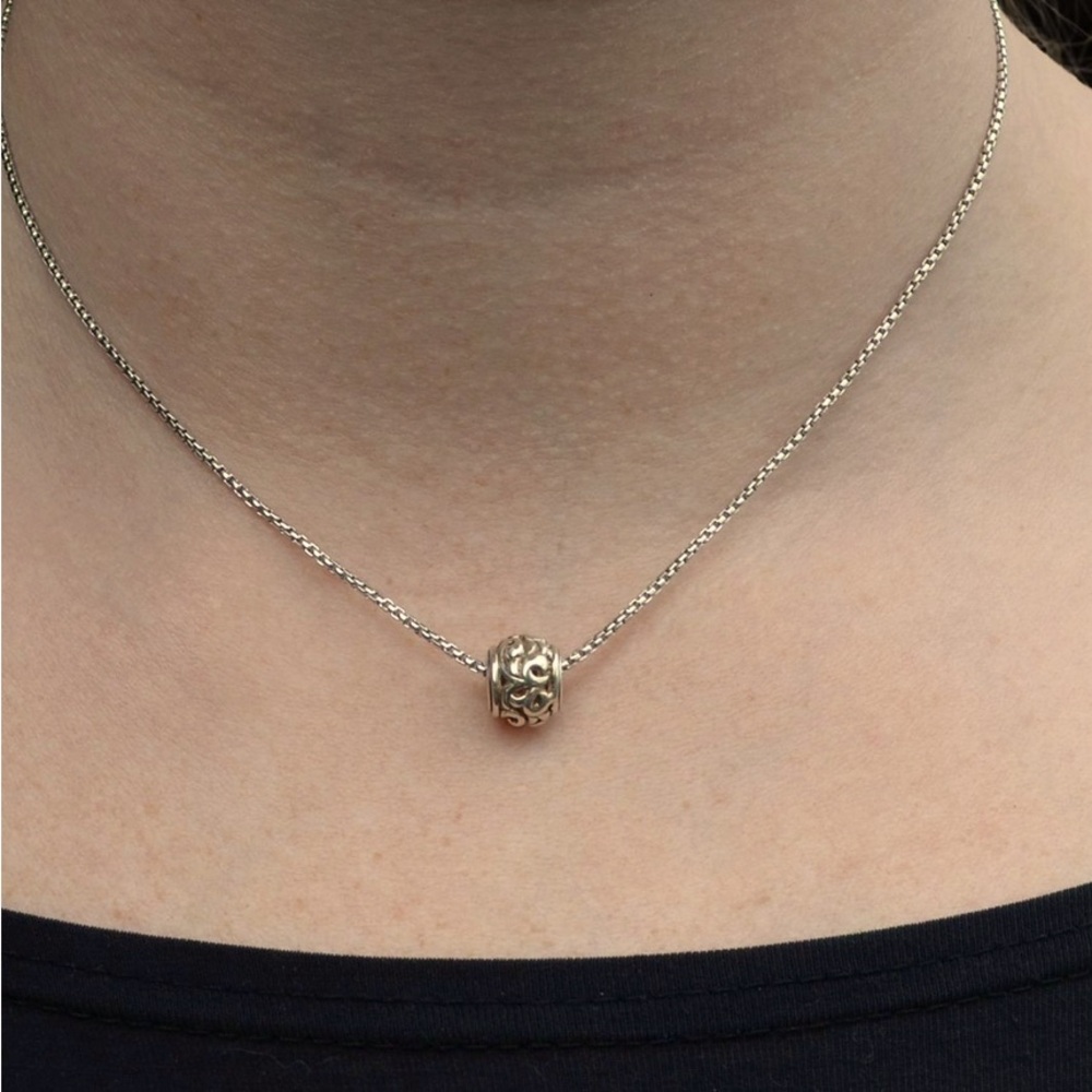 Charles Krypell Sterling Silver Round Pendant Necklace